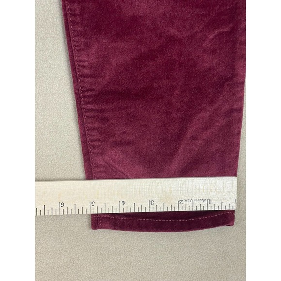 JCREW 9" high-rise toothpick jean in velvet Adult 27 Crimson Maple Womens NWT - Picture 3 of 14